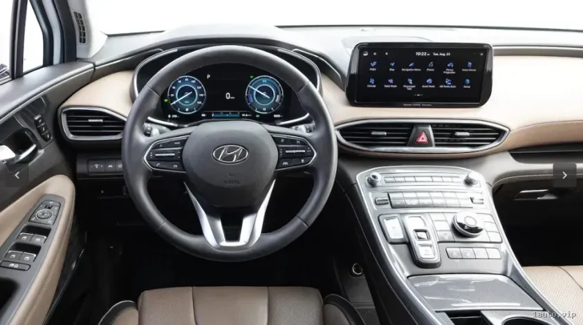 Panel frontal del Hyundai Santa Fe 2023 con híbrido enchufable