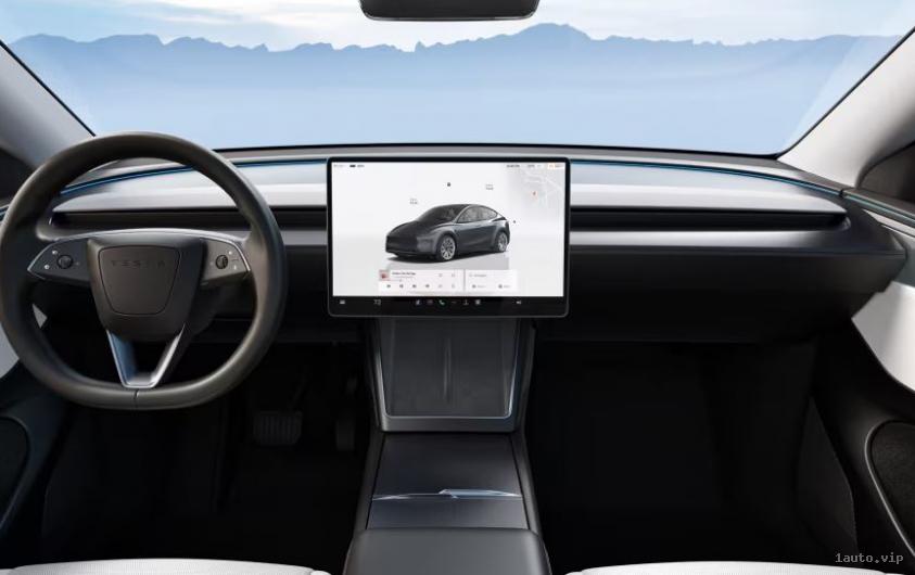 Nuevo interior sin botones físicos del Tesla Model Y 2026