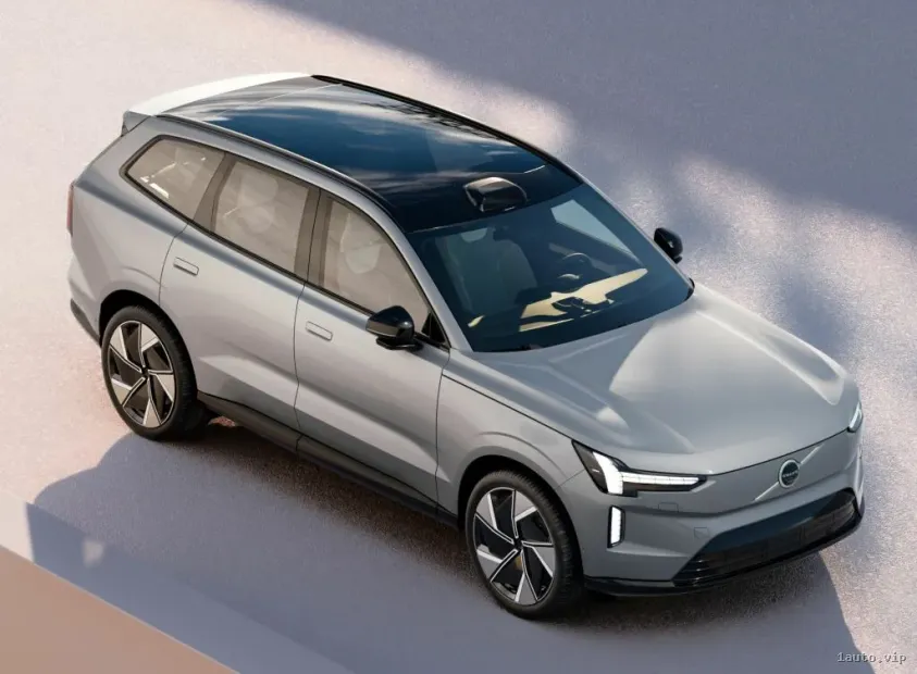 Vista superior Volvo EX90, techo panorámico