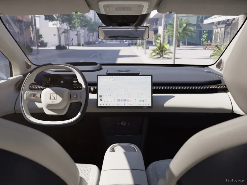 Interior del Zeekr X 2023 con una gran pantalla de entretenimiento