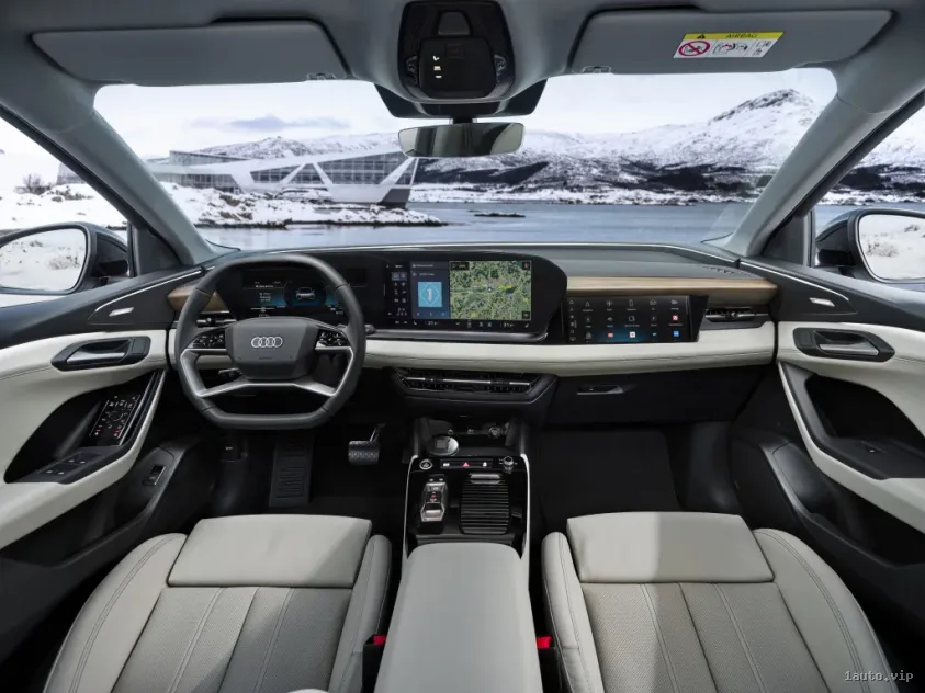 Lujoso interior del Q6 E-Tron con 3 pantallas